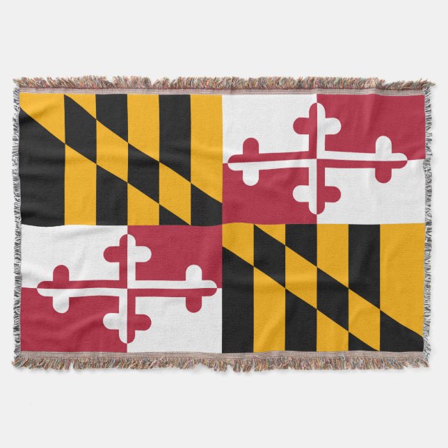 Dekorative Maryland-Staatsflagge Decke (Vorderseite)