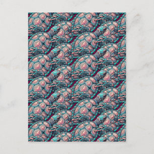 Dekorative Meeresschildkröte Postkarte