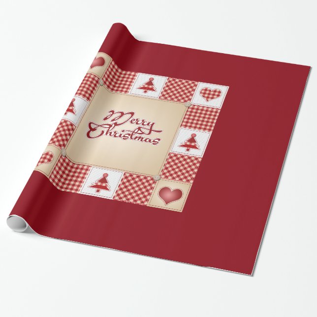 Dekorative Meran Weihnachten Ornament Rotes Flair Geschenkpapier (Ungerollt)