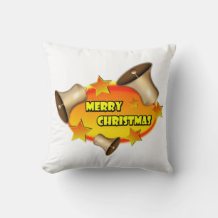 Dekorative Merry Christmas Holly Abzeichen Oval Te Kissen