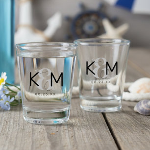 Dekorative moderne Hochzeit ID887 Schnapsglas