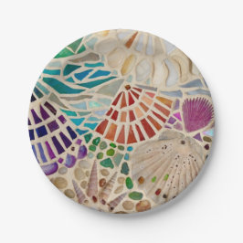 Dekorative Muscheln Pappteller