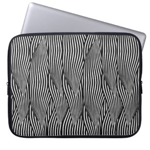 Dekorative nahtlose Muster-Wellen Laptopschutzhülle