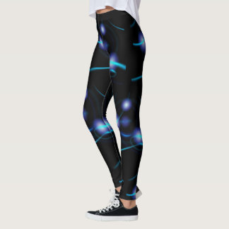 dekorative Neonleuchten mit glänzenden Formen Leggings