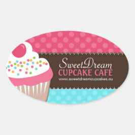 Dekorative Niedliche Cupcake Jar Stickers