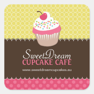 Dekorative Niedliche Cupcake Jar Stickers