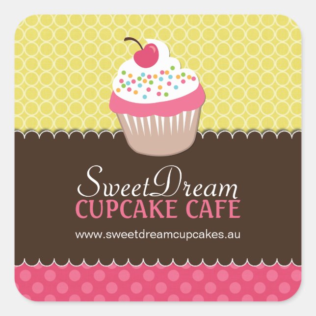 Dekorative Niedliche Cupcake Jar Stickers (Vorderseite)