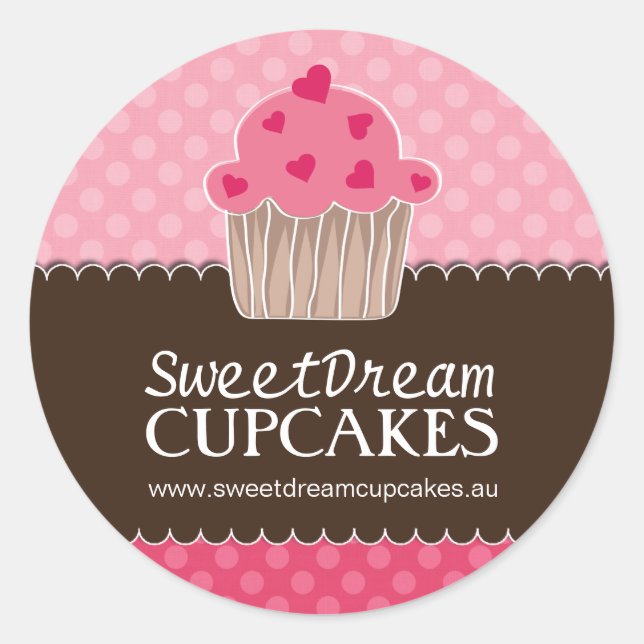 Dekorative Niedliche Cupcake Jar Stickers (Vorderseite)