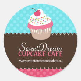 Dekorative Niedliche Cupcake Jar Stickers