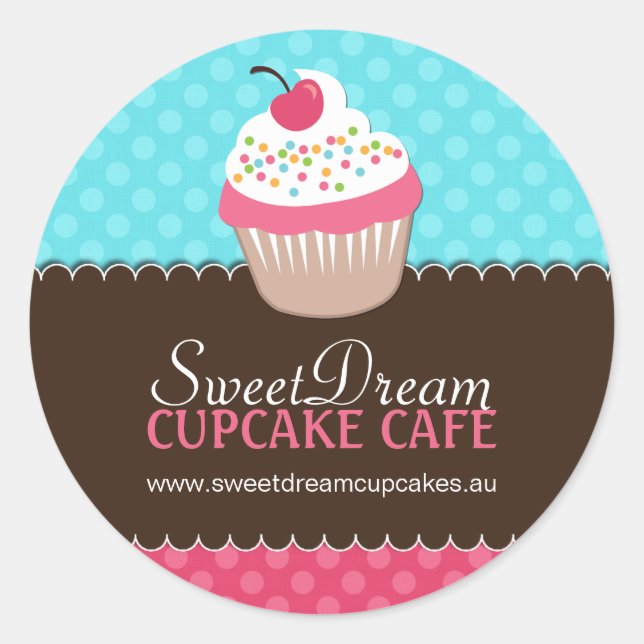 Dekorative Niedliche Cupcake Jar Stickers (Vorderseite)