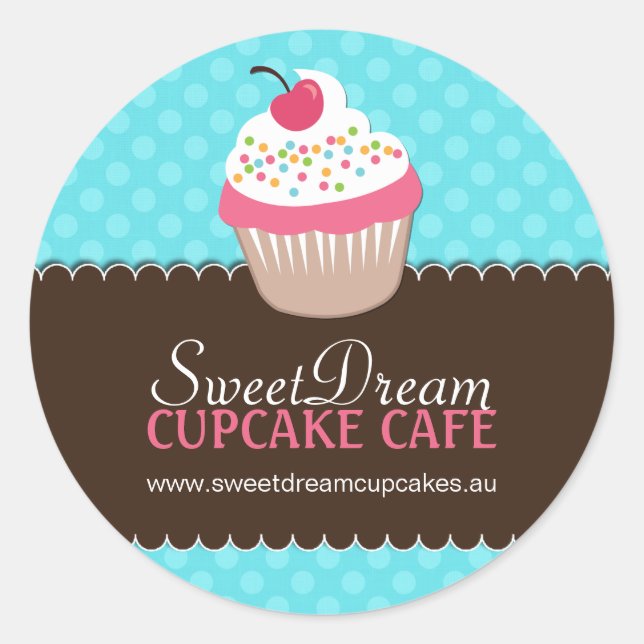 Dekorative Niedliche Cupcake Jar Stickers (Vorderseite)