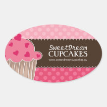 Dekorative Niedliche Cupcake Jar Stickers