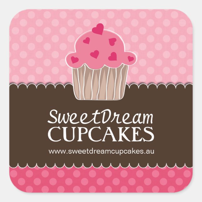 Dekorative Niedliche Cupcake Stickers (Vorderseite)