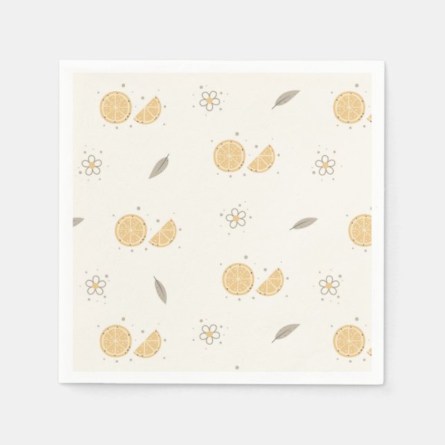 Dekorative Orange Slice Print Napkins Serviette (Vorderseite)