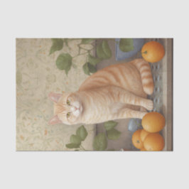 Dekorative Orange Tabby Cat Seidenpapier