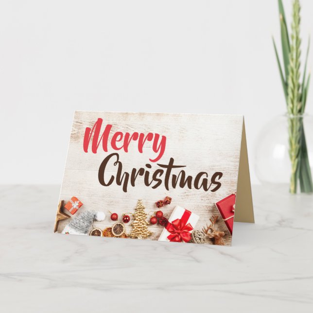 Dekorative Ornamente, Weihnachtsgrüße Karte (Vorderseite)