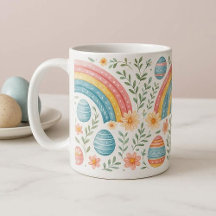 Dekorative Ostereier Pastell Frühling Regenbogen T