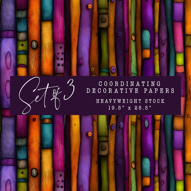 DEKORATIVE PAPIERBUCHSPINNEN SET GESCHENKPAPIER SET (QUIRKY BOOK SPINES DECORATIVE PAPER SET)