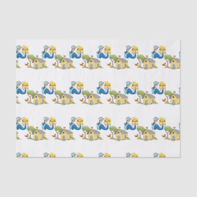 Dekorative Papiermalerei Seidenpapier (Vorderseite)