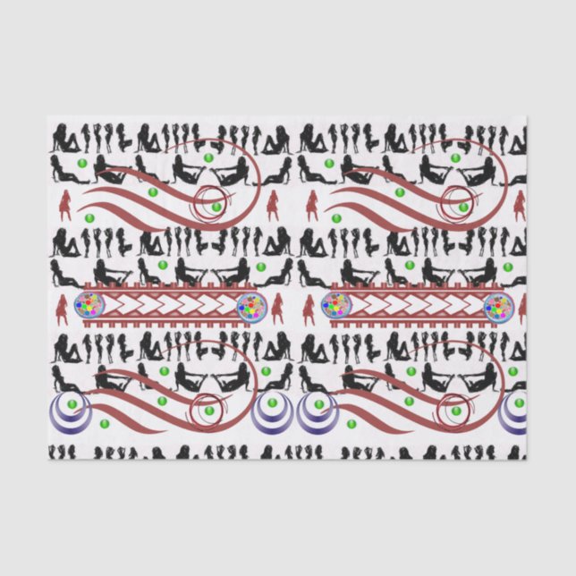 Dekorative Papiermancade Frauen Seidenpapier (Vorderseite)