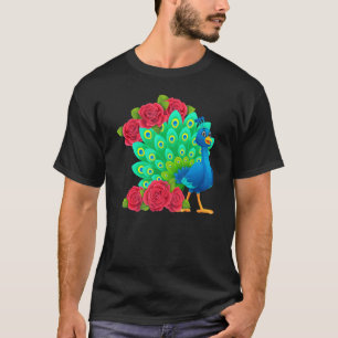 Dekorative Peacock Feathers Birds Animal Graphic T-Shirt
