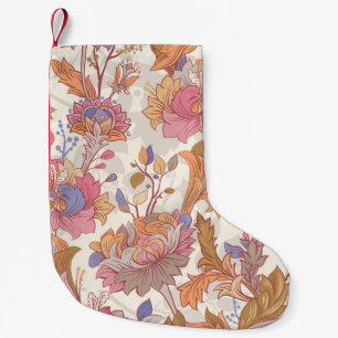 Dekorative Pfingstrosen: farbenfrohes Blumenmuster Kleiner Weihnachtsstrumpf