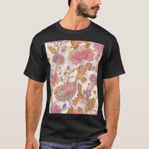 Dekorative Pfingstrosen: farbenfrohes Blumenmuster T-Shirt