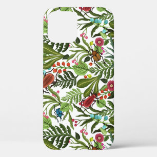 Dekorative Pflanze und Insekten: Nahtloses Design. Case-Mate iPhone Hülle