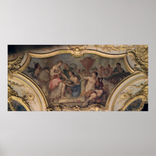 Dekorative Platte vom ovalen Salon Poster