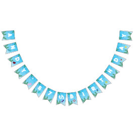 Dekorative Pool Geburtstagsparty Wimpelkette