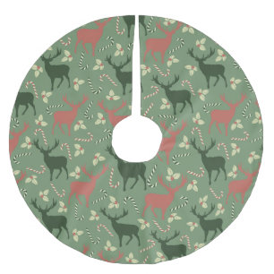 Dekorative Rentiere Polyester Weihnachtsbaumdecke