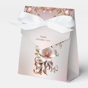 Dekorative rosa Blumen Geschenkbox Geschenkschachtel