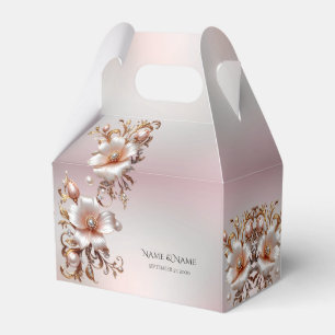 Dekorative rosa Blumen Geschenkbox Geschenkschachtel