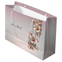Dekorative rosa Blumen-Geschenktasche