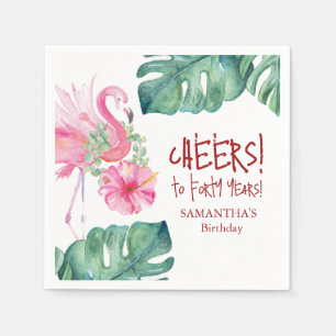 Dekorative rosa Flamingo-Papier-Servietten Serviette