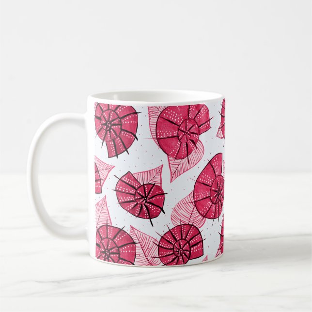 Dekorative Rosa Schnecken Natur Lover Kaffeetasse (Links)