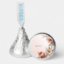 Dekorative rosa und weiße Blumen Hershey's Kisses