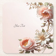 Dekorative rosa und weiße Blumen-Papierset