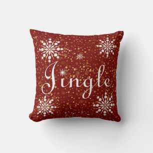Dekorative Rot & Weiß Jingle Frohe Weihnachten Kissen