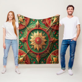 Dekorative rote grüne Fleece-Decke Fleecedecke