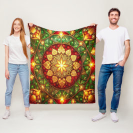 Dekorative rote grüne Fleece-Decke Fleecedecke