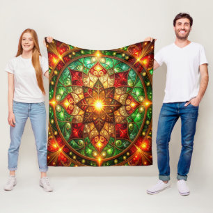 Dekorative rote grüne Fleece-Decke Fleecedecke