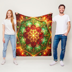Dekorative rote grüne Fleece-Decke Fleecedecke