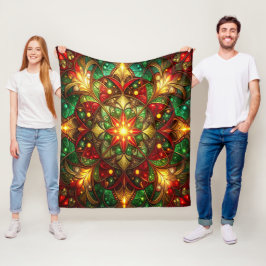 Dekorative rote grüne Fleece-Decke Fleecedecke
