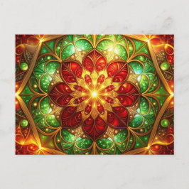 Dekorative rote grüne Weihnachts-Feiertag-Postkart Postkarte