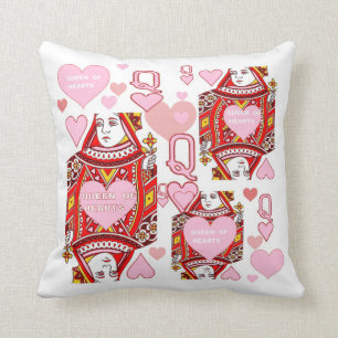 DEKORATIVE ROTE U. ROSA KÖNIGIN DER KISSEN
