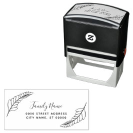 Dekorative Rücksendeadresse Selbstfarbige Briefmar Permastempel