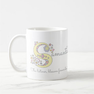 Dekorative s Monogramm-Tasse Tasse