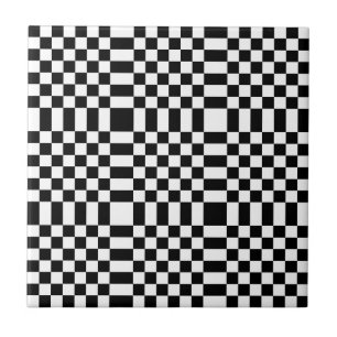 Dekorative Schachbrett-basierte Geometrie Fliese