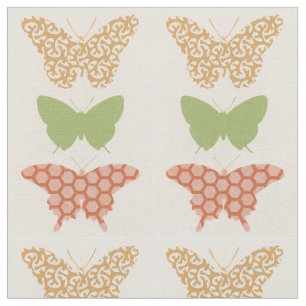 Dekorative Schmetterlings-Muster auf Stoff